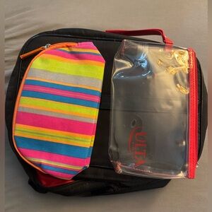 Lot of large Estée Lauder Makeup Bag, small Murad pouch and small Ulta pouch